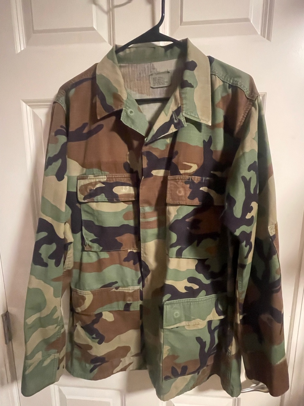 Vintage army camo field coat